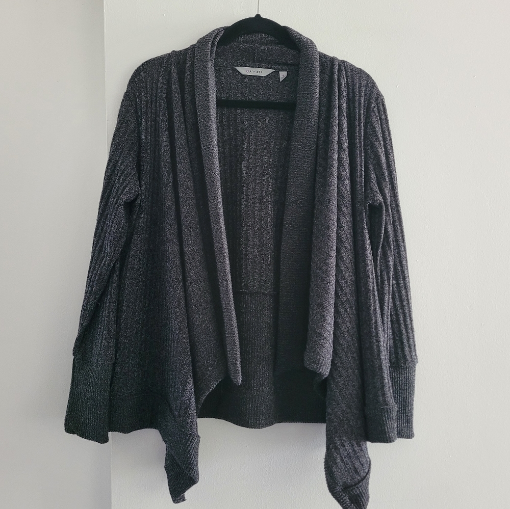 Athleta gray oversized wrap no buttons cardigan size M